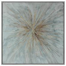 Bethel International Canada JA76KM4040C - Art Painting Blue, Gold, & White