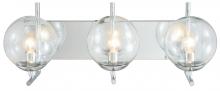 Bethel International Canada KJ01CH - 3-Light Chrome Wall Sconce With Clear Glass Shades