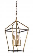 Bethel International Canada LA24C18CO - Chandelier Antique Brass & Black