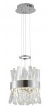 Bethel International Canada LX61P10CH - LED Pendant Stainless Steel & Crystal