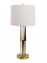 Bethel International Canada MTL01PQ-GD - Table Lamp Gold, White, & Black