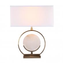 Bethel International Canada MTL14PQ-GD - Table Lamp White & Gold