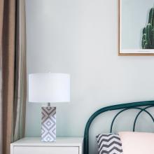 Bethel International Canada MTL33PQ-SN - Table Lamp Grey & White