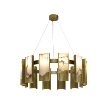 Bethel International Canada MU125C12BR - Satin Brass LED Chandelier