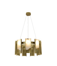 Bethel International Canada MU126C9BR - Satin Brass LED Chandelier