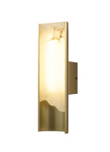 Bethel International Canada MU128F16BR - Satin Brass LED Wall Sconce