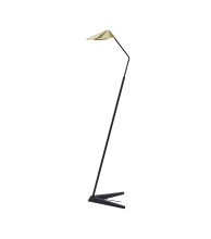 Bethel International Canada MU153F54BR - Black and Stain Brass LED Floor Lamp