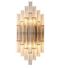 Bethel International Canada MU26 - 2-Light Gold Metal Wall Sconce With Clear Rods