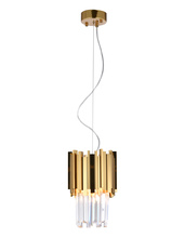 Bethel International Canada MU59P13G - Pendant Stainless Steel & Crystal