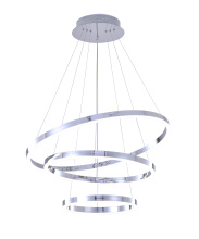 Bethel International Canada OC18C31CH-4000K - Three Halo Ring Chrome Frame Led Ceiling Fixture