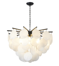 Bethel International Canada TD31C30BK - Satin Black Frame Chandelier