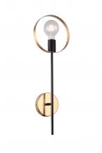Bethel International Canada TR71W7BR - Wall Sconce Black & Brushed Brass