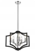 Bethel International Canada YS6904-5P-BK-CH - Single Pendant Lighting  Black & Chrome