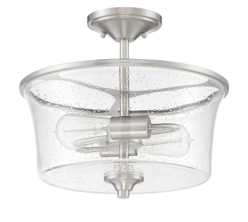 Gwyneth 2 Light Convertible Semi Flush in Brushed Polished Nickel