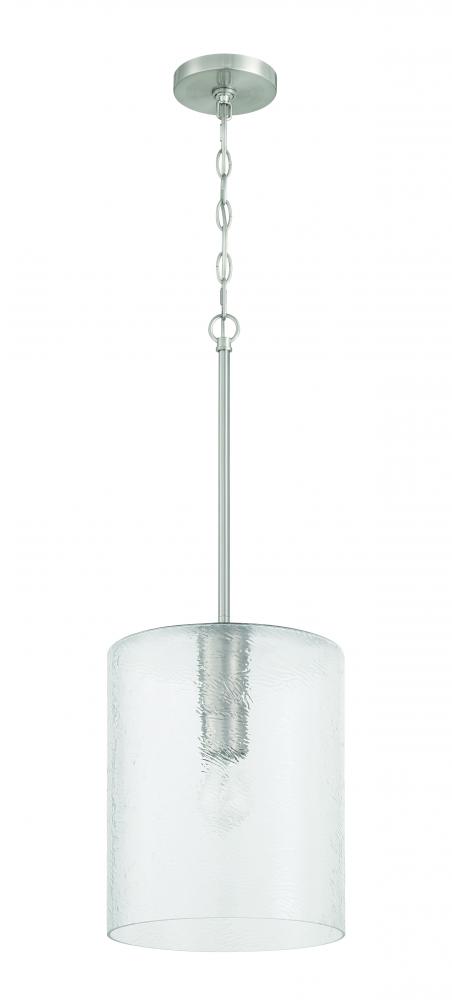 Lyndsey 1 Light Pendant in Brushed Polished Nickel