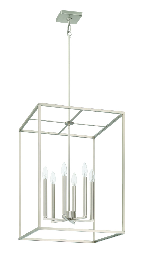 Signature Foyer 6 Light 25" Foyer in Brushed Polished Nickel