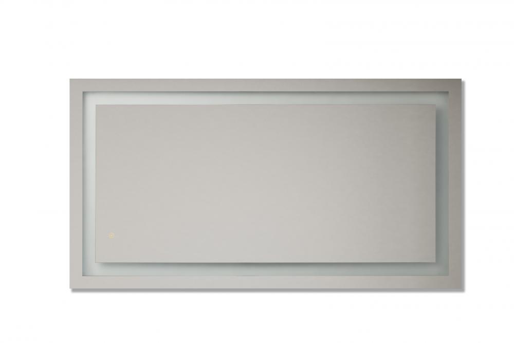 60" x 32" x 1.8" Rectangle Front Lit LED Mirror, Defogger & Dimmer, 3000K/4000K/5000K