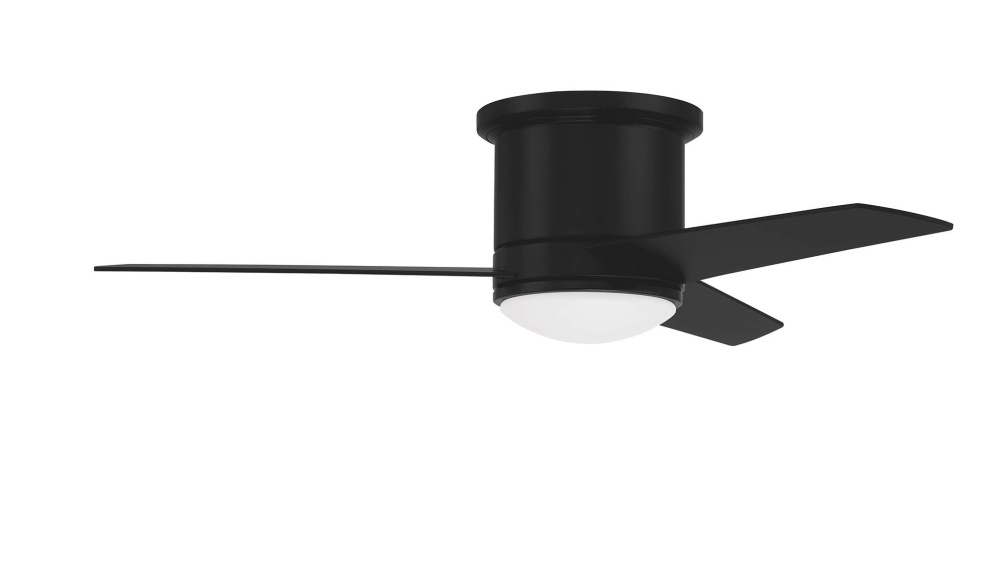 Cole 44" 3-Blade Indoor/Outdoor (Damp) Ceiling Fan in Flat Black w/ Flat Black/Greywood Blades