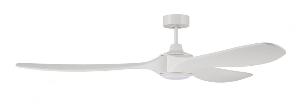 Envy 72" 3-Blade Indoor/Outdoor (Damp) Ceiling Fan in White w/ White Blades