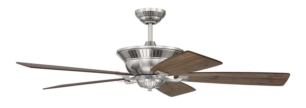 Forum 52" 5-Blade Ceiling Fan in Brushed Polished Nickel w/ Dark Cedar/Weathered Mesquite Blades