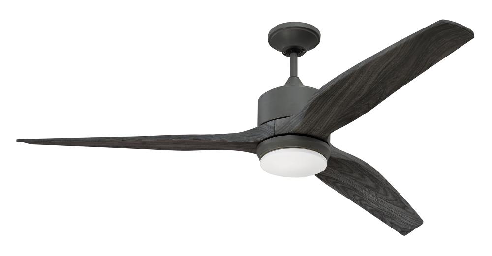 Mobi 60" 3-Blade Indoor/Outdoor (Wet) Ceiling Fan in Aged Galvanized w/ Greywood Blades