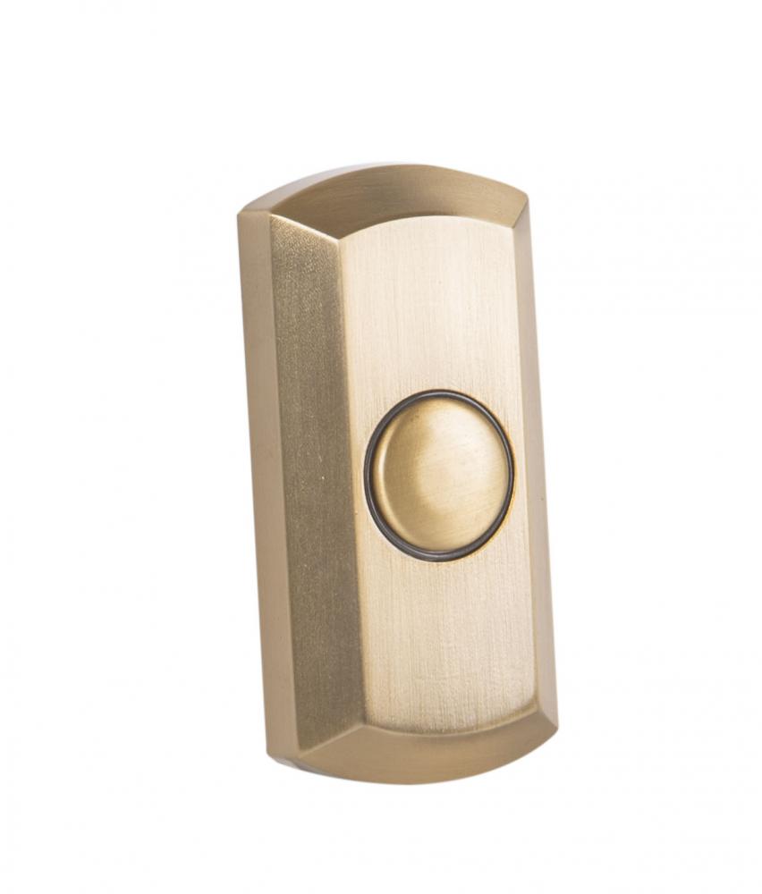 Surface Mount LED Lighted Push Button in Satin Brass