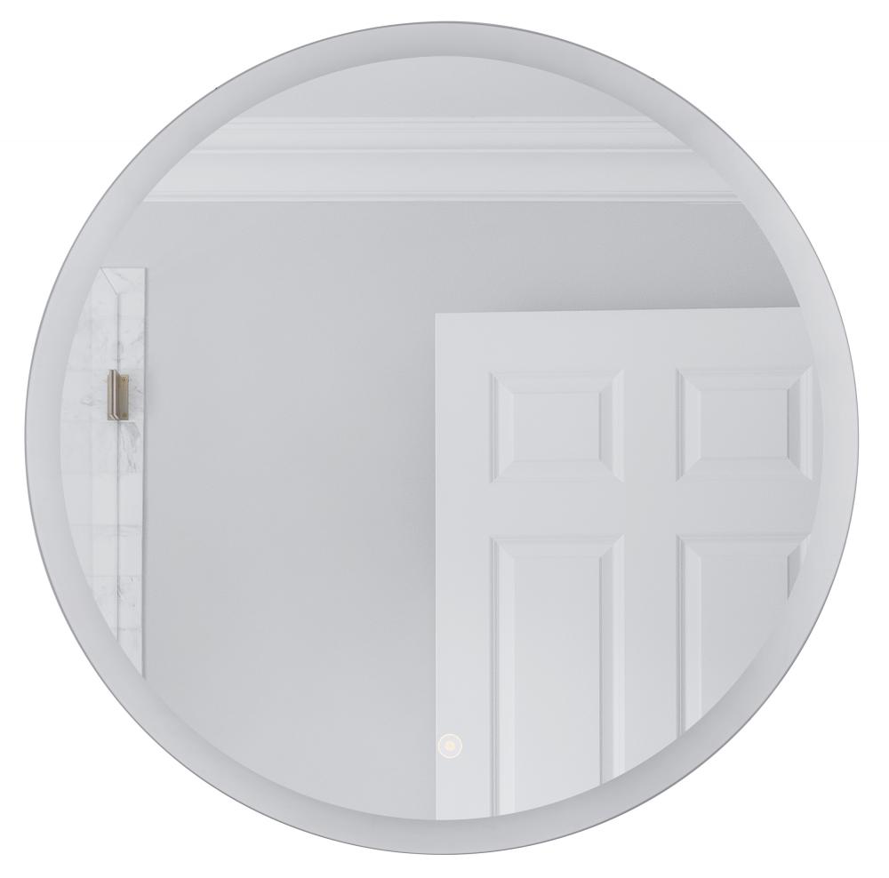 28" Round Back Lit LED Mirror, Defogger & Dimmer, 3000K/4000K/5000K
