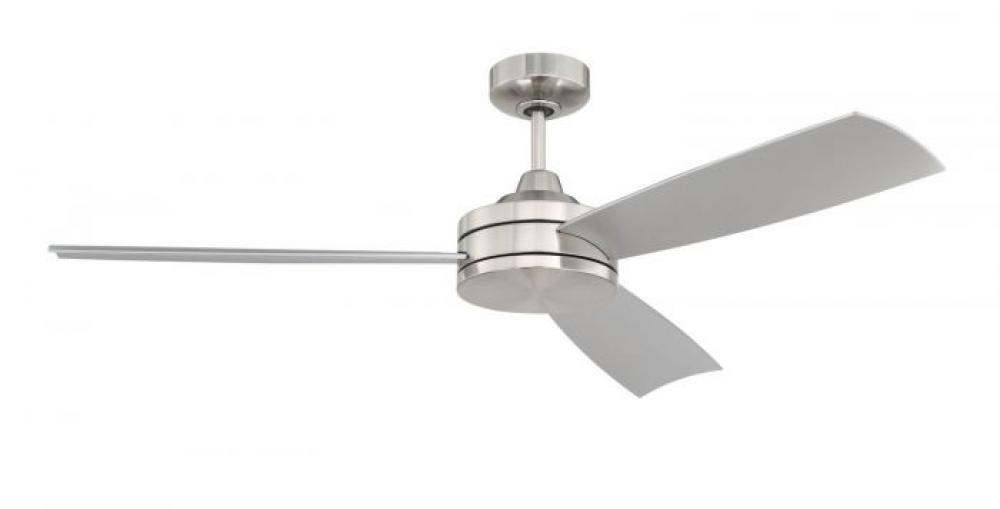 Inspo 54" 3-Blade Ceiling Fan in Brushed Polished Nickel w/ Brushed Nickel Blades