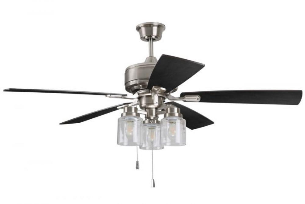 Kate 52" 5-Blade Ceiling Fan in Brushed Polished Nickel w/ Driftwood/Grey Walnut Blades