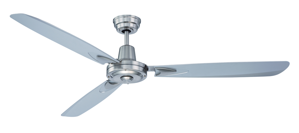 Velocity 58" 3-Blade Ceiling Fan in Brushed Polished Nickel w/ Brushed Nickel Blades