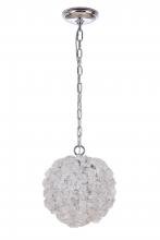 Craftmade 48490-CH - Roxx 1 Light Medium Pendant in Chrome w/Quartz Crystals