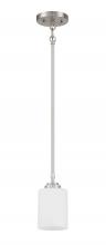 Craftmade 56091-BNK - Stowe 1 Light Mini Pendant in Brushed Polished Nickel