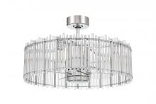 Craftmade RVL28CH4 - Reveal 24" 4-Blade Ceiling Fan in Chrome w/ Clear Acrylic Blades; Integrated Light Kit