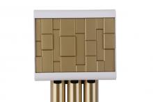 Craftmade CE3-WSB - Westminster 3 Tube Contemporary Chime in White/Satin Brass