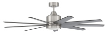 Craftmade CHP60BNK9 - Champion 60" 9-Blade Ceiling Fan in Brushed Polished Nickel w/ Brushed Nickel/Flat Black Blades