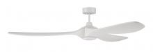 Craftmade EVY72W3 - Envy 72" 3-Blade Indoor/Outdoor (Damp) Ceiling Fan in White w/ White Blades