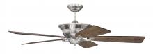 Craftmade FRM52BNK5 - Forum 52" 5-Blade Ceiling Fan in Brushed Polished Nickel w/ Dark Cedar/Weathered Mesquite Blades