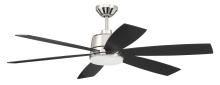 Craftmade HGN54PLN6 - Hogan 54" 6-Blade Ceiling Fan in Polished Nickel Finish, Blades Included; Light kit