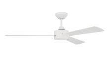 Craftmade PRV52MWW3 - Provision 52" 3-Blade Indoor/Outdoor (Damp) Ceiling Fan in Matte White w/ White Blades