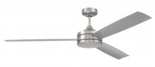 Craftmade INS62BNK3 - Inspo 62" 3-Blade Indoor Ceiling Fan in Brushed Polished Nickel w/ Brushed Nickel Blades