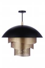 Craftmade P1011FBMG-LED - 31.25â€ Diameter Sculptural Statement Dome Pendant with Perforated Metal Shade