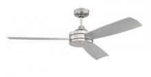 Craftmade INS54BNK3 - Inspo 54" 3-Blade Ceiling Fan in Brushed Polished Nickel w/ Brushed Nickel Blades