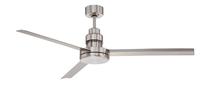 Craftmade MND54BNK3 - Mondo 54" 3-Blade Ceiling Fan in Brushed Polished Nickel w/ Brushed Polished Nickel Blades