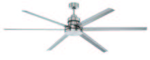Craftmade MND72BNK6 - Mondo 72" 6-Blade Ceiling Fan in Brushed Polished Nickel w/ Brushed Polished Nickel Blades
