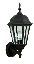 Craftmade Z316-TB - Straight Glass Cast 1 Light 16.75" Outdoor Wall Lantern in Textured Black