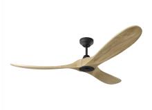 Visual Comfort & Co. Fan Collection 3MAVSM60MBKNH - Maverick Smart 60 - Midnight Black w Natural Honey Blades